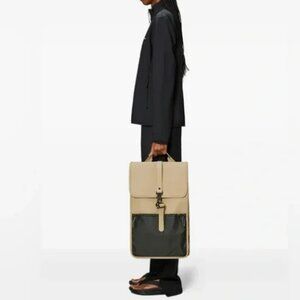 RAINS Mix flap backpack in natural, NWT